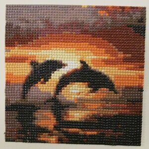 Dolphins at Sunset Diamond Art #2112025
